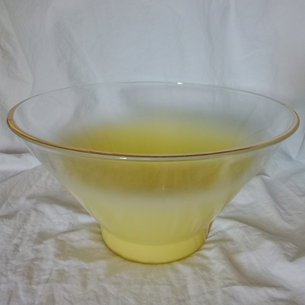 Mid Century Modern Blendo Large Chip Snack Bowl Colorful Yellow Easter Dish